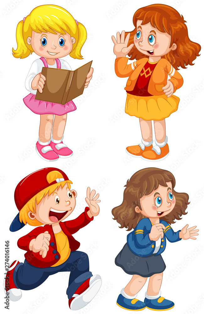 Set of children character Set of children character