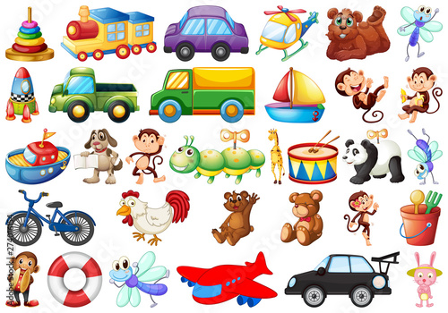 Set of children toys