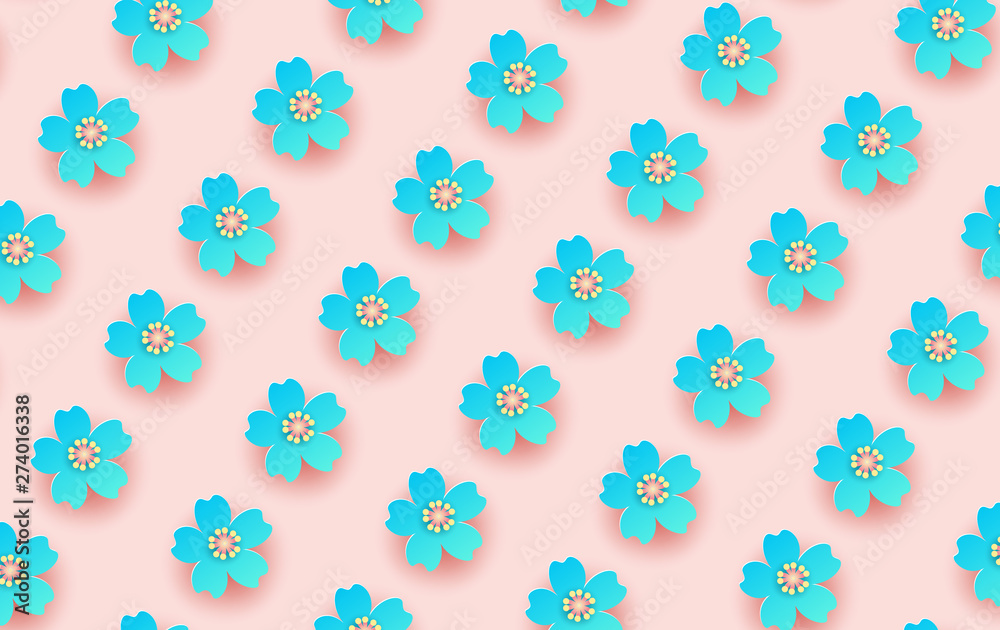 illustration of flower pattern background. Creative design paper cut and craft for card,banner, poster, promotion, web.Tropical floral with pastel minimal color sweet. decorative.vector.texture.EPS10 illustration of flower pattern background. Creative design paper cut and craft for card,banner, poster, promotion, web.Tropical floral with pastel minimal color sweet. decorative.vector.texture.EPS10