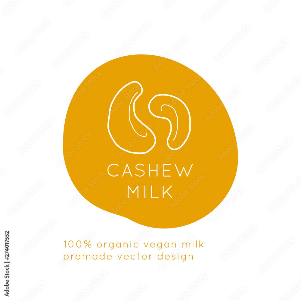 Fototapeta premium Vegan Milk package template vector