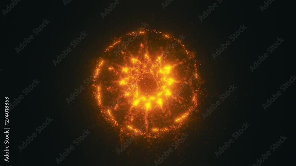 Abstract 3D Geometric Fire Particle Dance Abstract 3D Geometric Fire Particle Dance