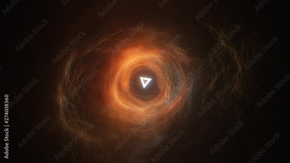 Dark Abstract Particle Tunnel Flow Motion Graphic Concept
