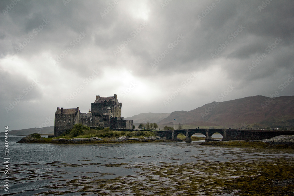 Famous Scottish Eilean Donan Castle on the Isle of Skye (United Kingdom)