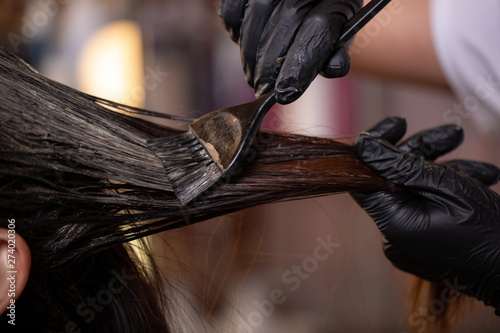 Canvastavla Hair coloring in the salon, hair styling