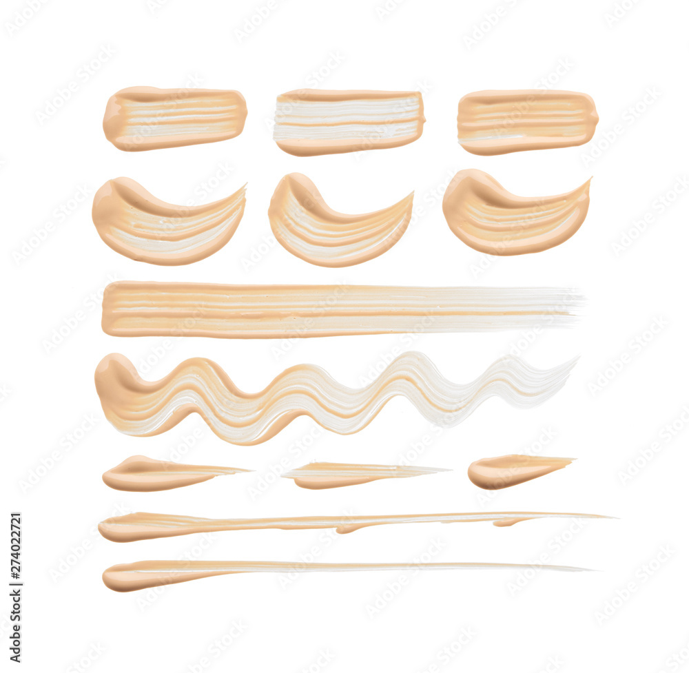 Gently beige strokes and texture of concealer Gently beige strokes and texture of concealer