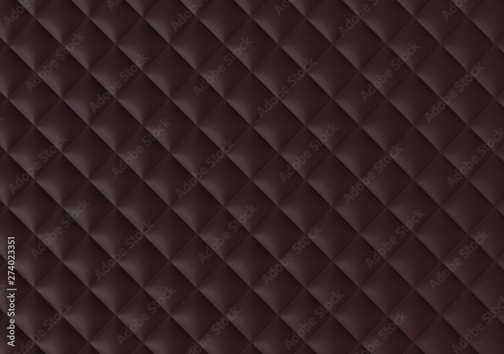 Fototapeta premium Chester textile texture background. Garnet fabric stitched squares.