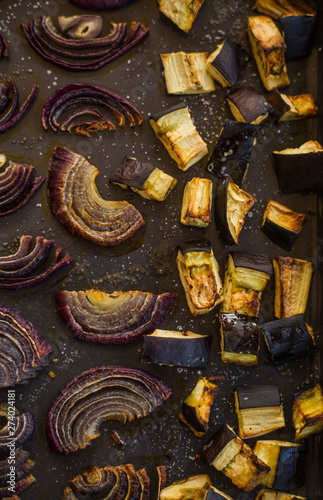 Roasted Vegetables Close Tray