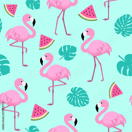 Obraz na płótnie flamingo wzór kreskówka natura afryka