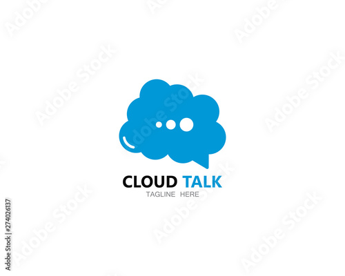 Cloud talk logo vector icon illustration design 