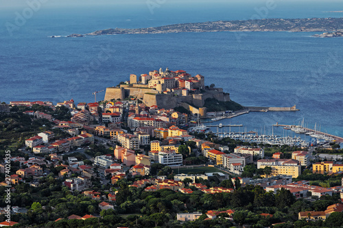 Calvi Citadelle and harbour panorama