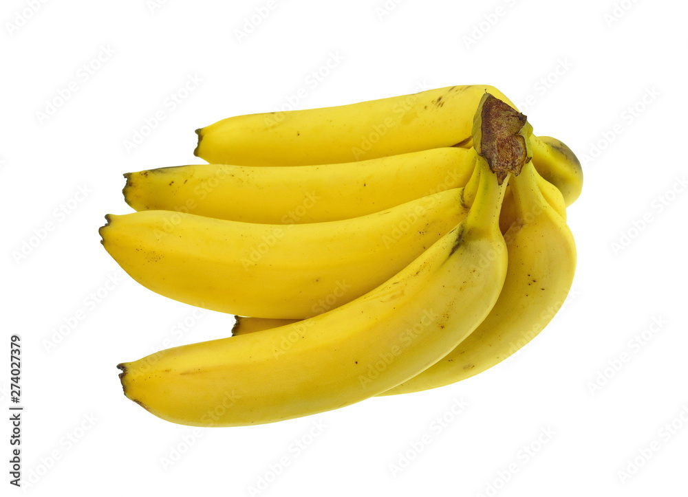 Bunch of bananas isolated on white background