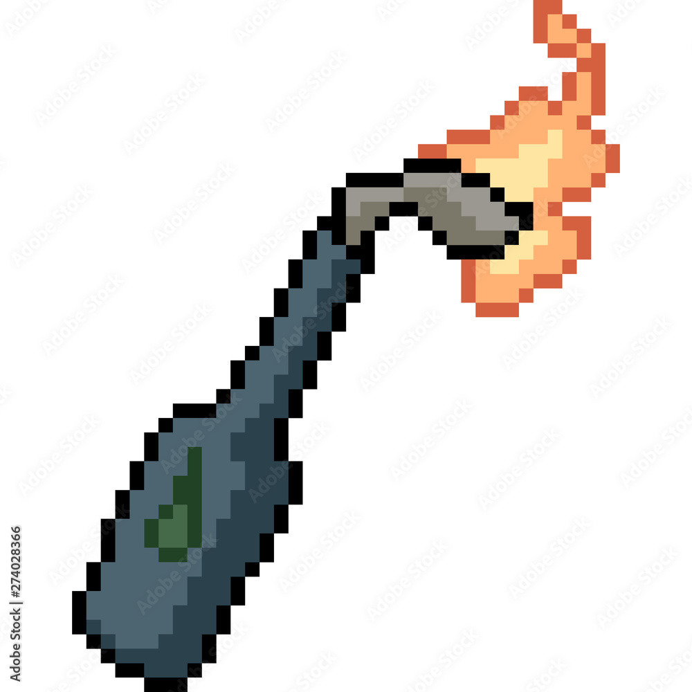 vector pixel art molotov