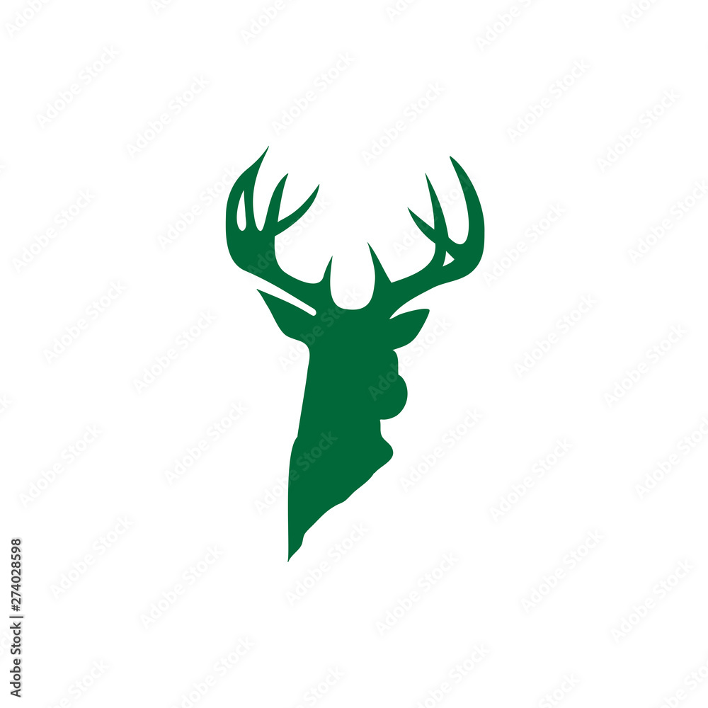 Deer head logo template Deer head logo template