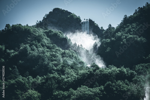 power of a waterfall water - dark mood style image © UMB-O