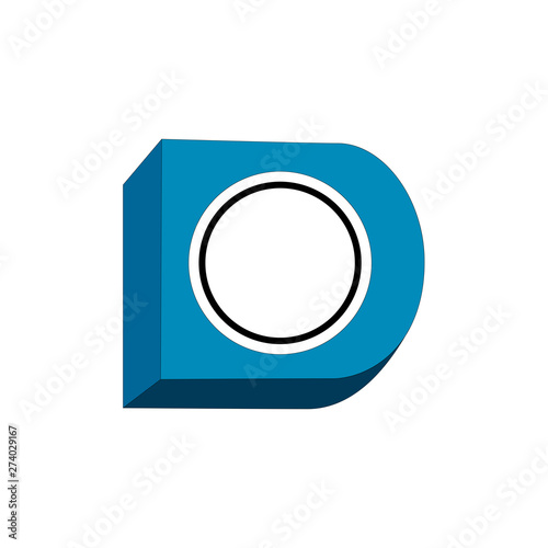 initial letter D logo template