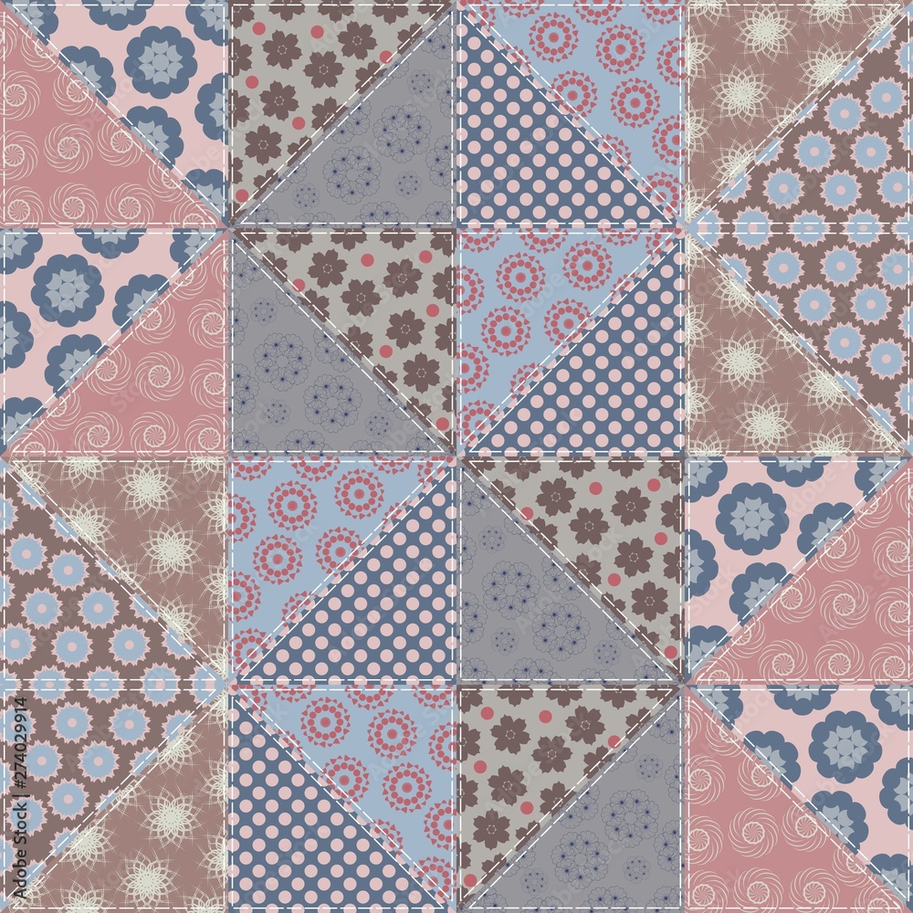Patchwork background with a variety of patterns Patchwork background with a variety of patterns