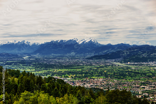 Bregenz and Alps.