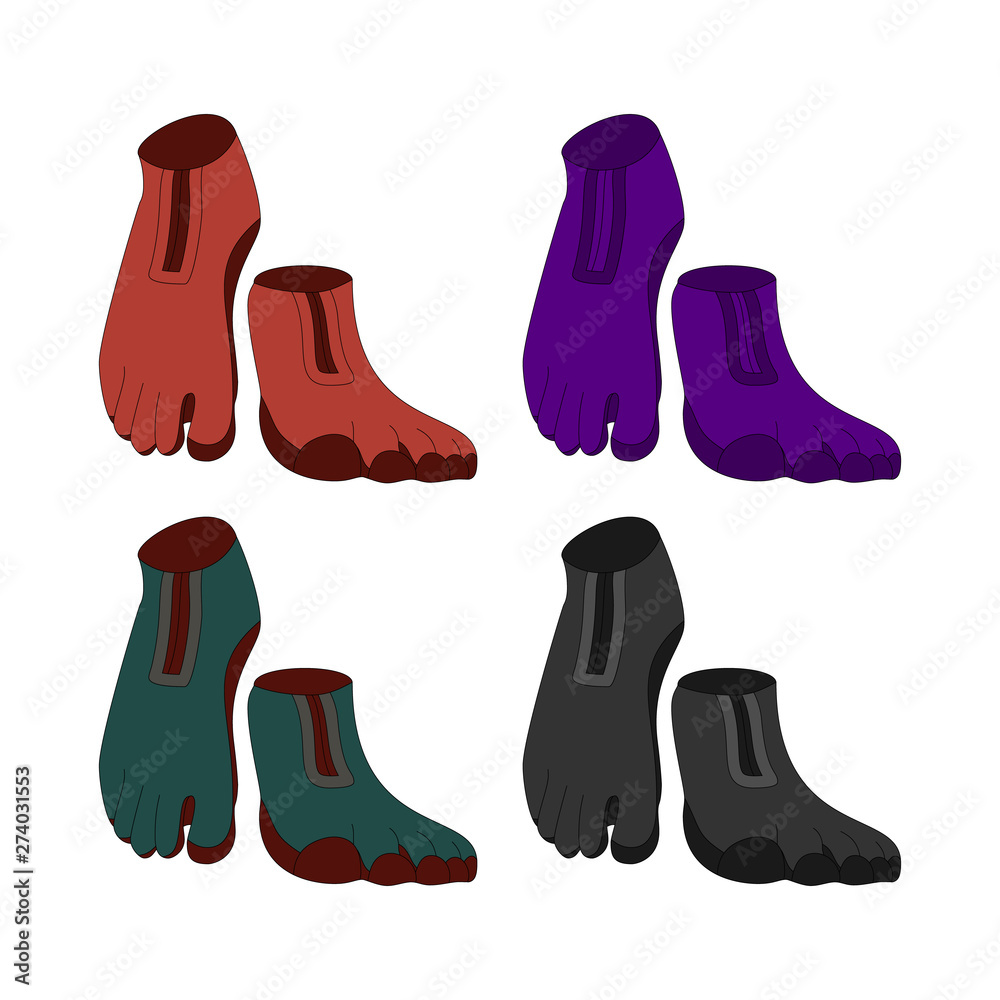 Innovative trendy footwear with five toes providing barefoot experience. Great for sport and casual use. Innovative trendy footwear with five toes providing barefoot experience. Great for sport and casual use.