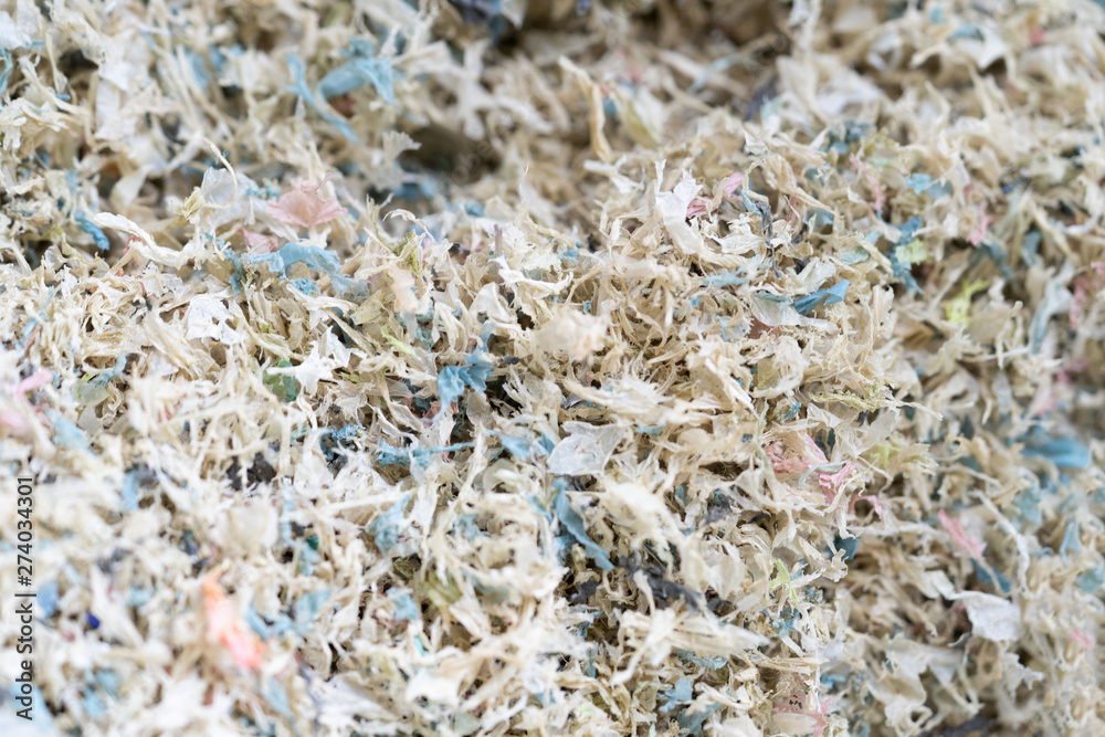 Plastic bag waste degradation for the recycled.