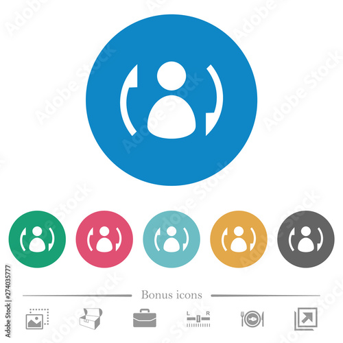 Syncronize contacts flat round icons photo