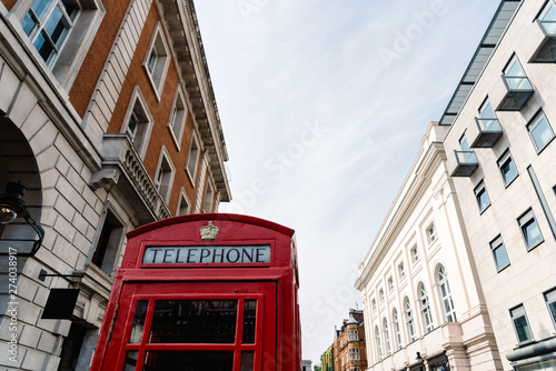 red telephone booth in london