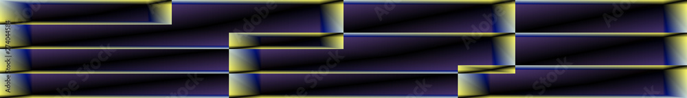 Fototapeta premium Digital Art, panoramic abstract three-dimensional objects with soft lighting, Germany