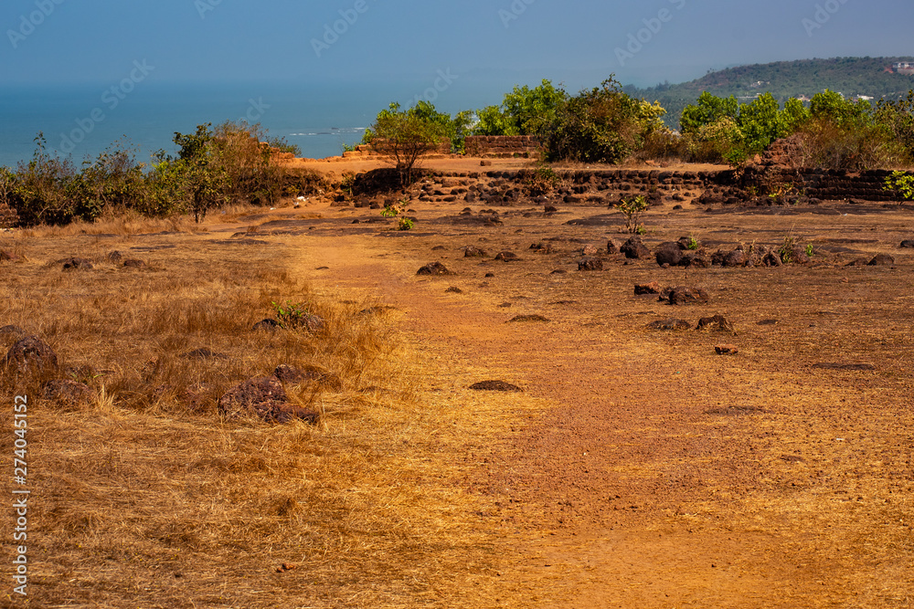 Hilltop fort in ruins