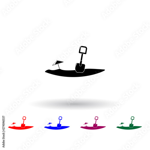 scapula on the beach multi color icon. Elements of beach holidays set. Simple icon for websites, web design, mobile app, info graphics