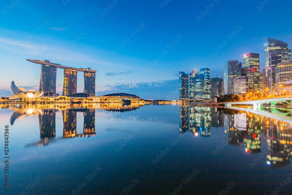Singapore, the modern capital with skyscrapers