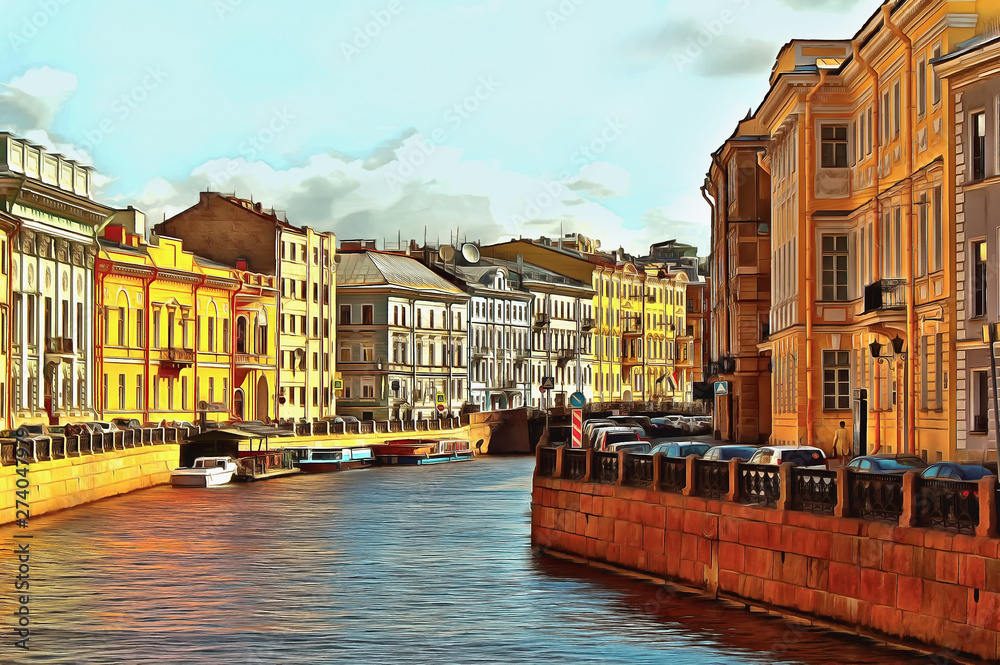 Plakat Embankment of the River Moika in St. Petersburg