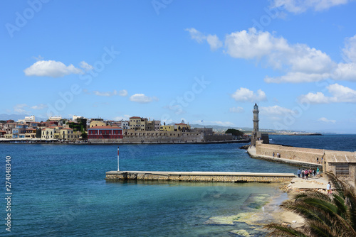 Leuchtturm in Altem Venezianischen Hafen in Chania