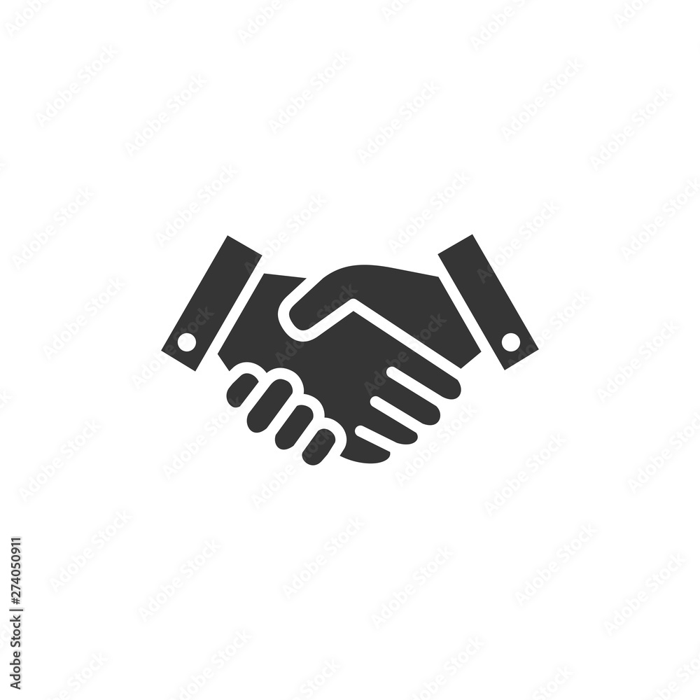 Handshake icon template black color editable. Handshake symbol Flat vector sign isolated on white background. Simple vector illustration for graphic and web design. Handshake icon template black color editable. Handshake symbol Flat vector sign isolated on white background. Simple vector illustration for graphic and web design.