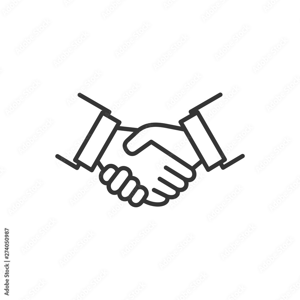 Handshake icon template black color editable. Handshake symbol Flat vector sign isolated on white background. Simple vector illustration for graphic and web design. Handshake icon template black color editable. Handshake symbol Flat vector sign isolated on white background. Simple vector illustration for graphic and web design.