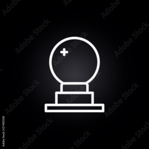 magic crystal ball neon icon. Elements of carnival and amusement set. Simple icon for websites, web design, mobile app, info graphics