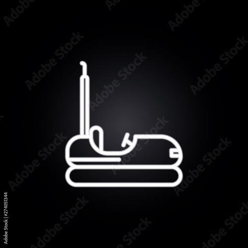 dodgem neon icon. Elements of carnival and amusement set. Simple icon for websites, web design, mobile app, info graphics