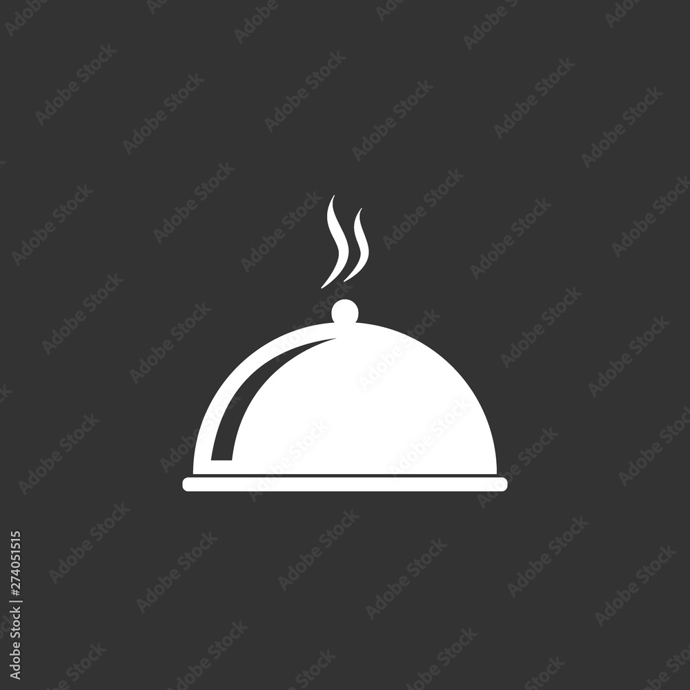 Food cover icon. Vector illustration, flat design. Food cover icon. Vector illustration, flat design.