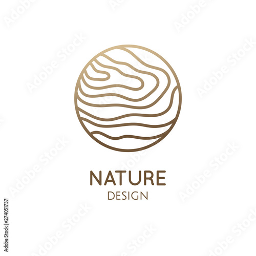 Simple logo pattern structure of water