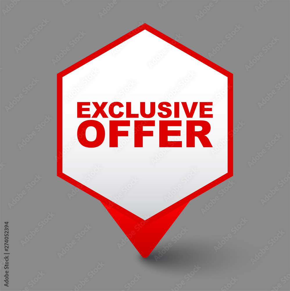 red vector banner exclusive offer red vector banner exclusive offer