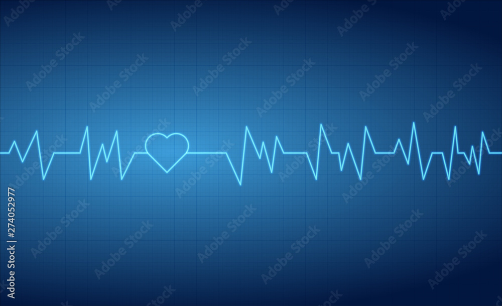 Heart beats pulse cardiogram grid lines background Heart beats pulse cardiogram grid lines background
