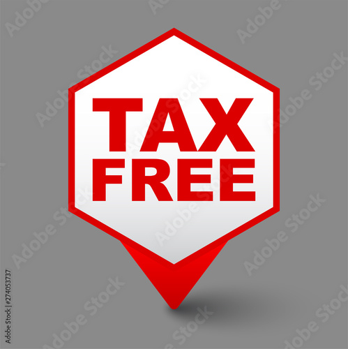 red vector banner tax free