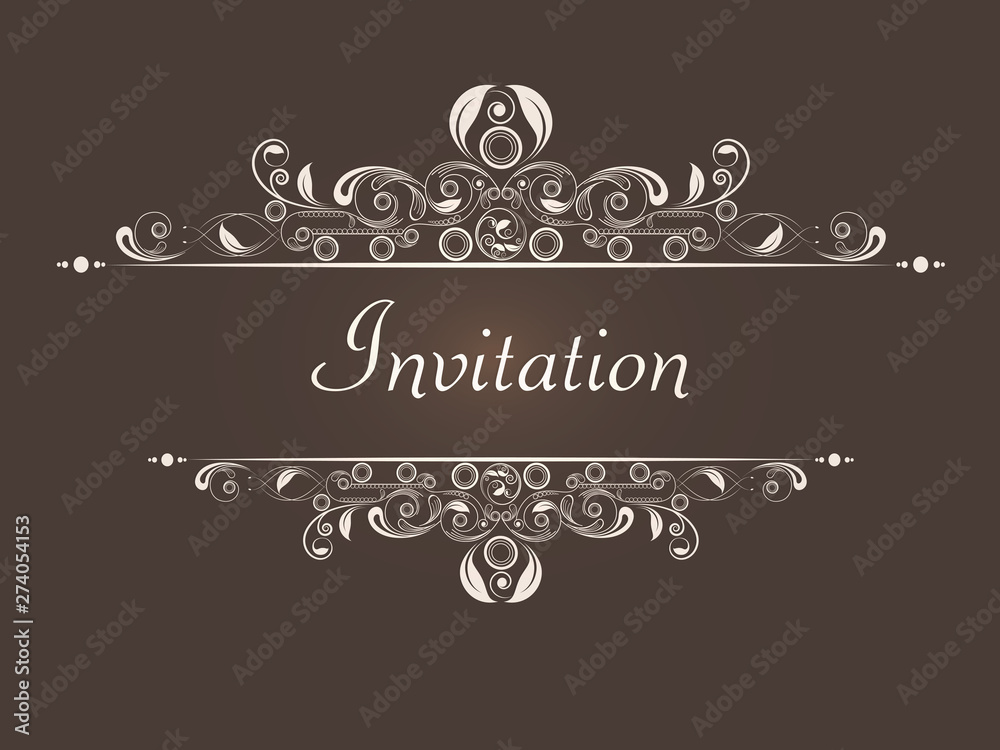 Invitation card design concept.