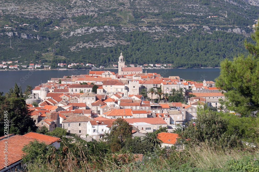 Korcula. Small island city near Dubrovnik in Croatia.