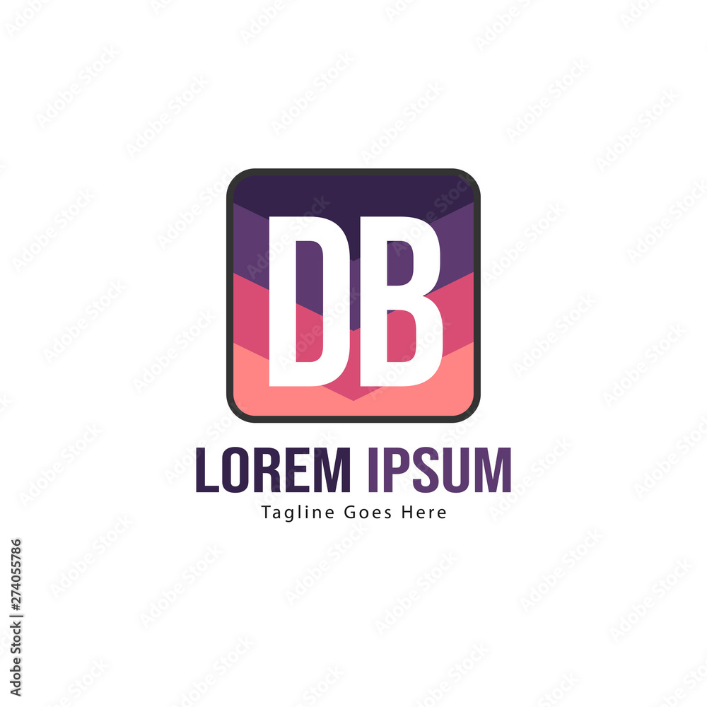 DB Letter Logo Design. Creative Modern DB Letters Icon Illustration