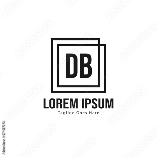 DB Letter Logo Design. Creative Modern DB Letters Icon Illustration