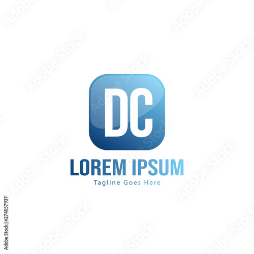 DC Letter Logo Design. Creative Modern DC Letters Icon Illustration