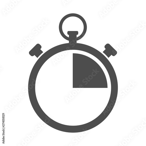 stopwatch vector icon isolated on white background. stopwatch flat icon for web, mobile and user interface design
