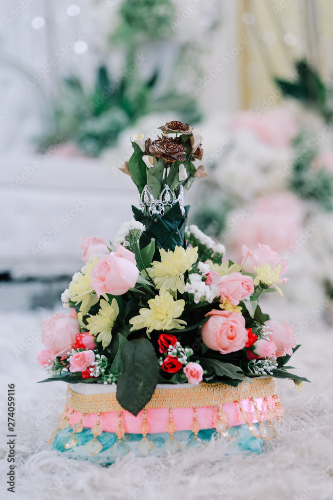 Betel trellis or known as "Sireh Junjung" in Malay culture wedding with