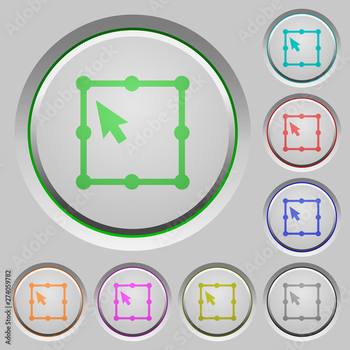Free transform object push buttons