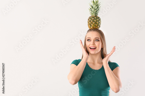 Surprised young woman with ...
