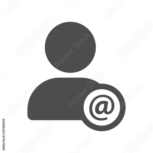 email user account profile ui web button isolated on white background. social media ui elements. email user vector icon for web, mobile and ui design